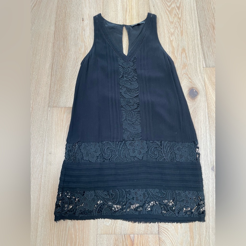 Sanctuary Black Dress with Lace Trim size Small